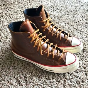 Converse Chuck 70 High Leather Clove Brown Shoes 9 Mens 170094C